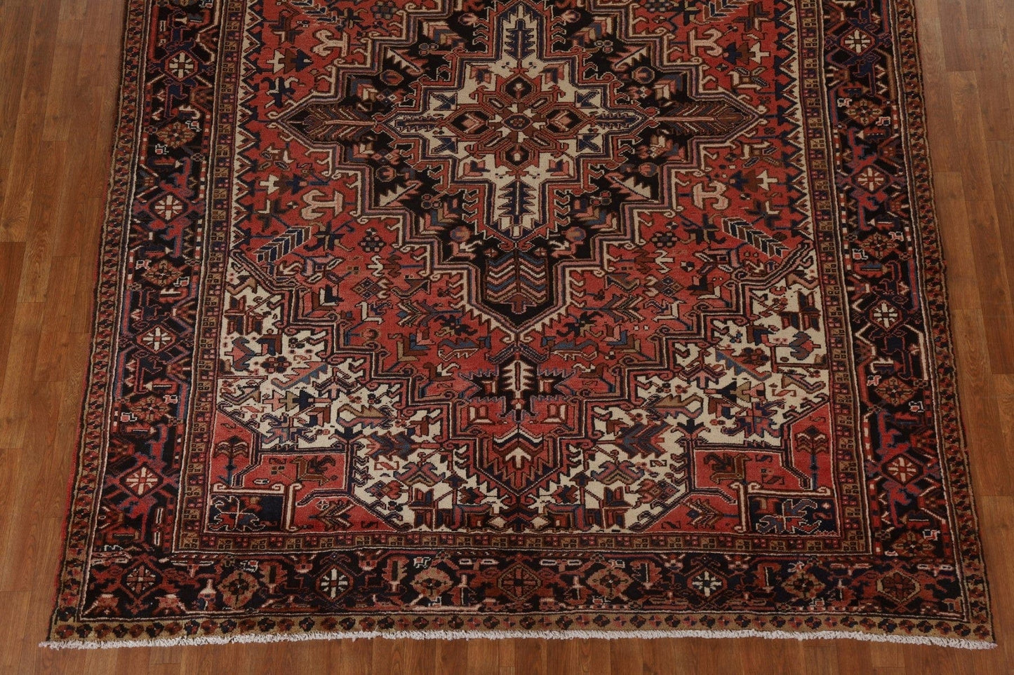 Vintage Geometric Heriz Persian Area Rug 8x11