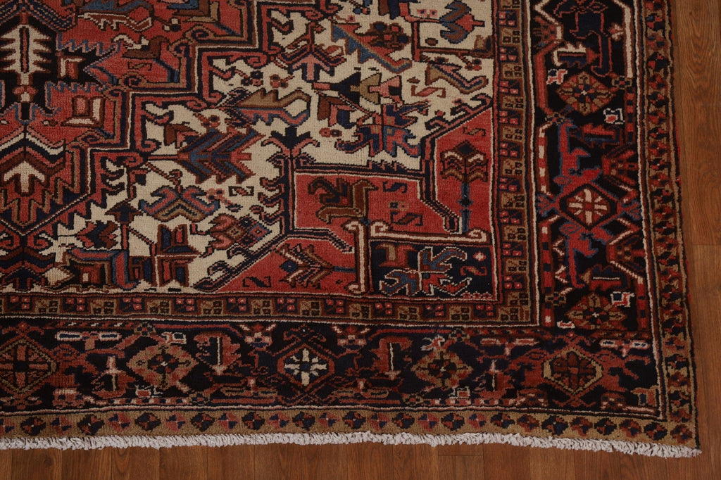 Vintage Geometric Heriz Persian Area Rug 8x11