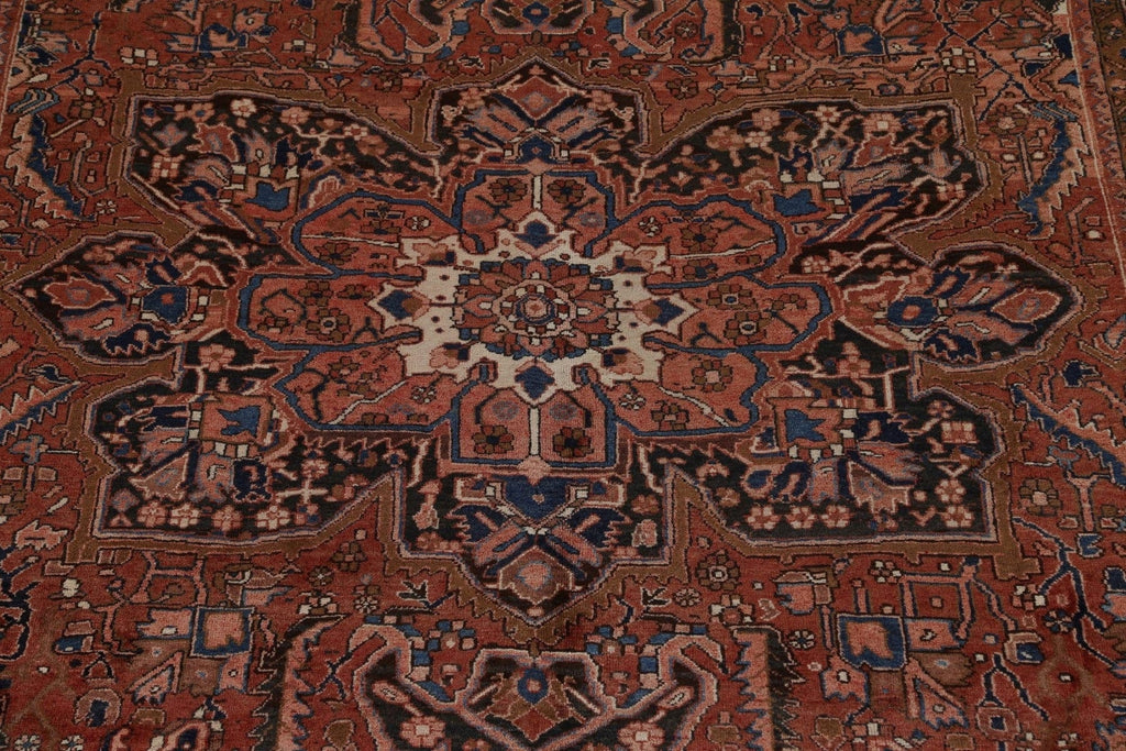 Geometric Wool Heriz Persian Area Rug 10x13