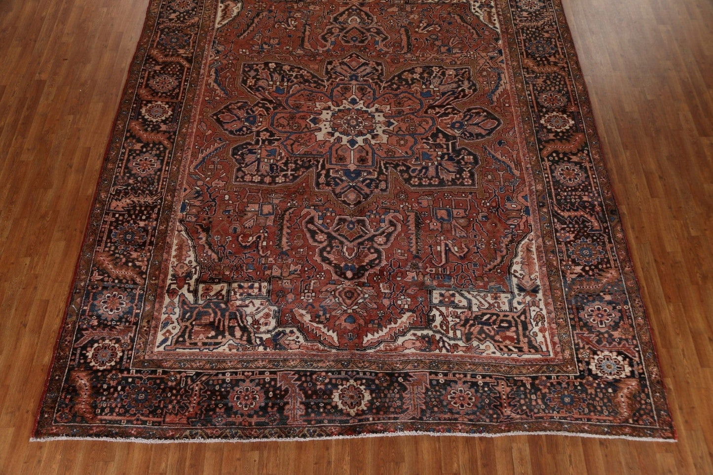 Geometric Wool Heriz Persian Area Rug 10x13