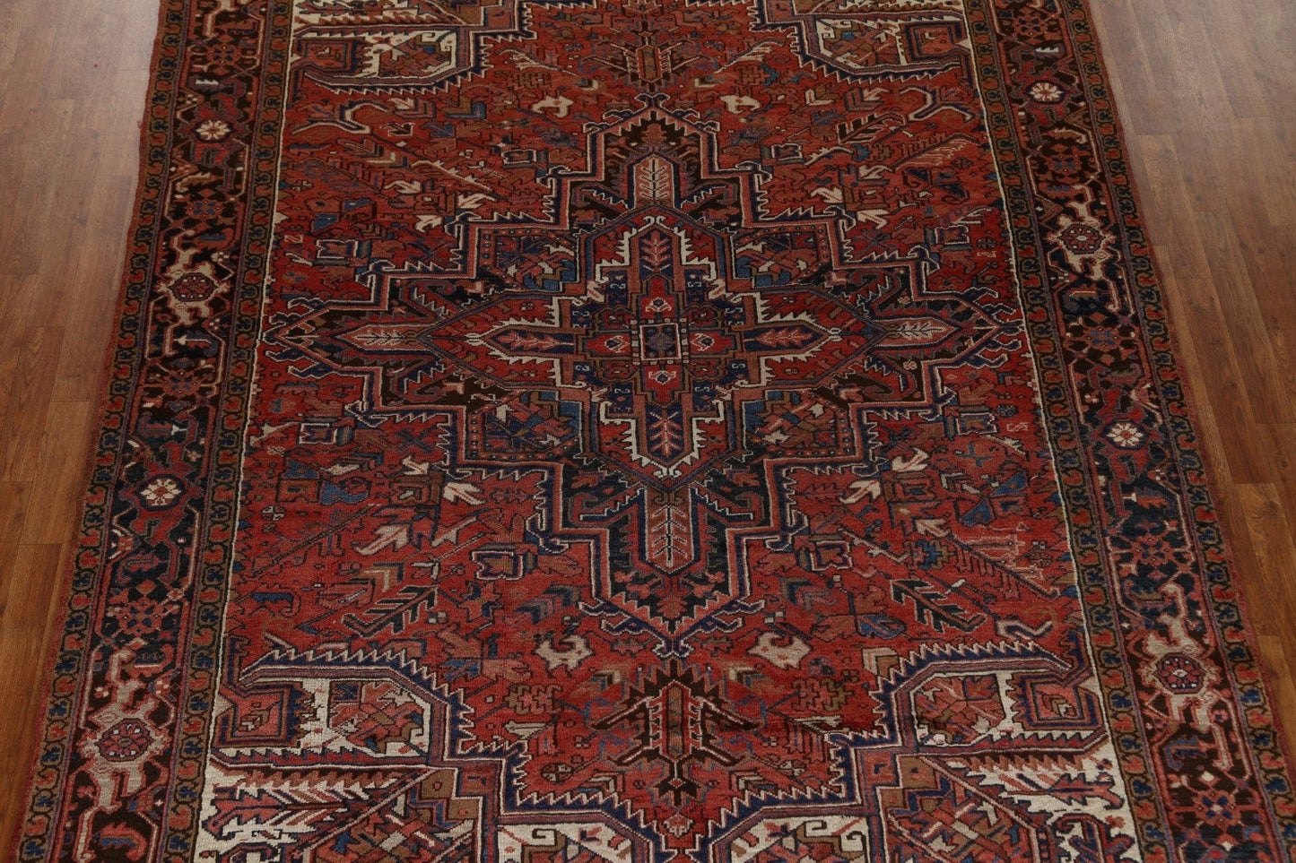 Handmade Wool Heriz Persian Area Rug 8x11