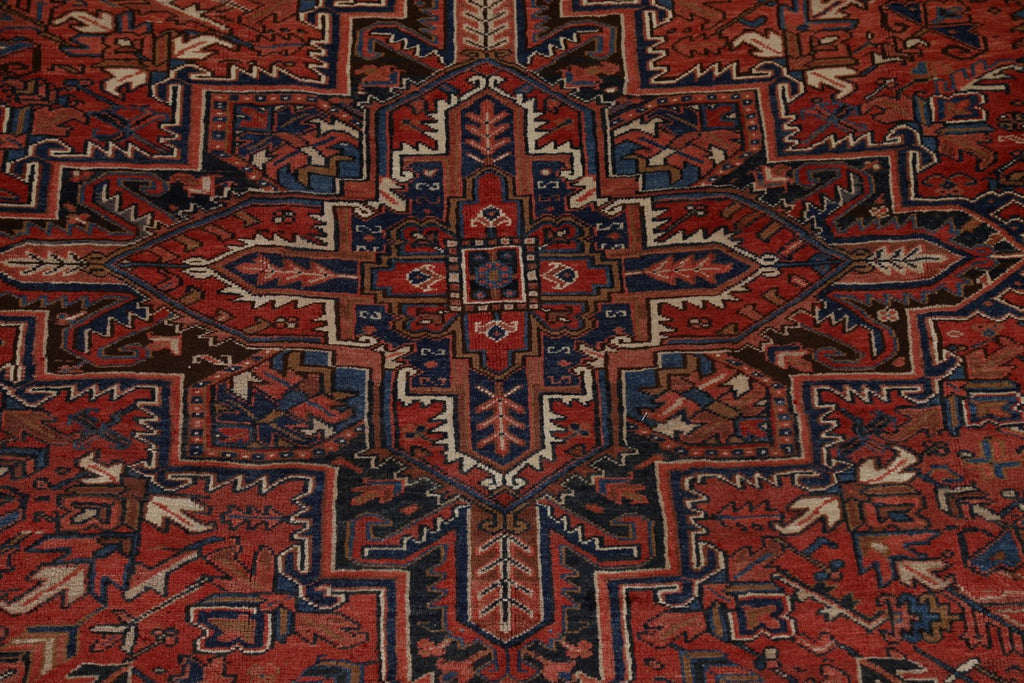 Handmade Wool Heriz Persian Area Rug 8x11