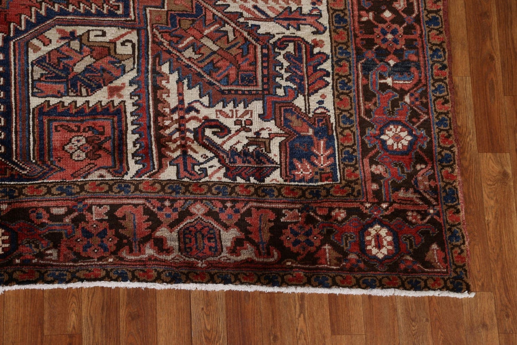 Handmade Wool Heriz Persian Area Rug 8x11