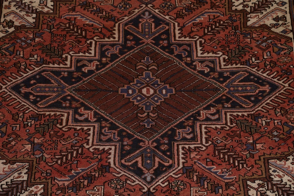 Geometric Wool Heriz Persian Area Rug 7x10