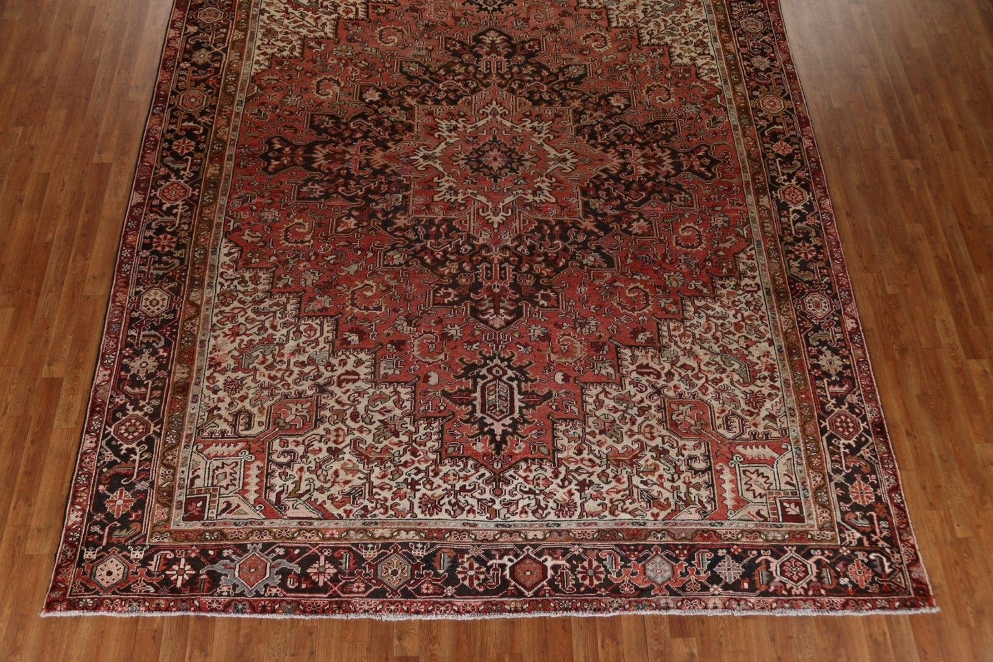 Vintage Geometric Heriz Persian Area Rug 10x12