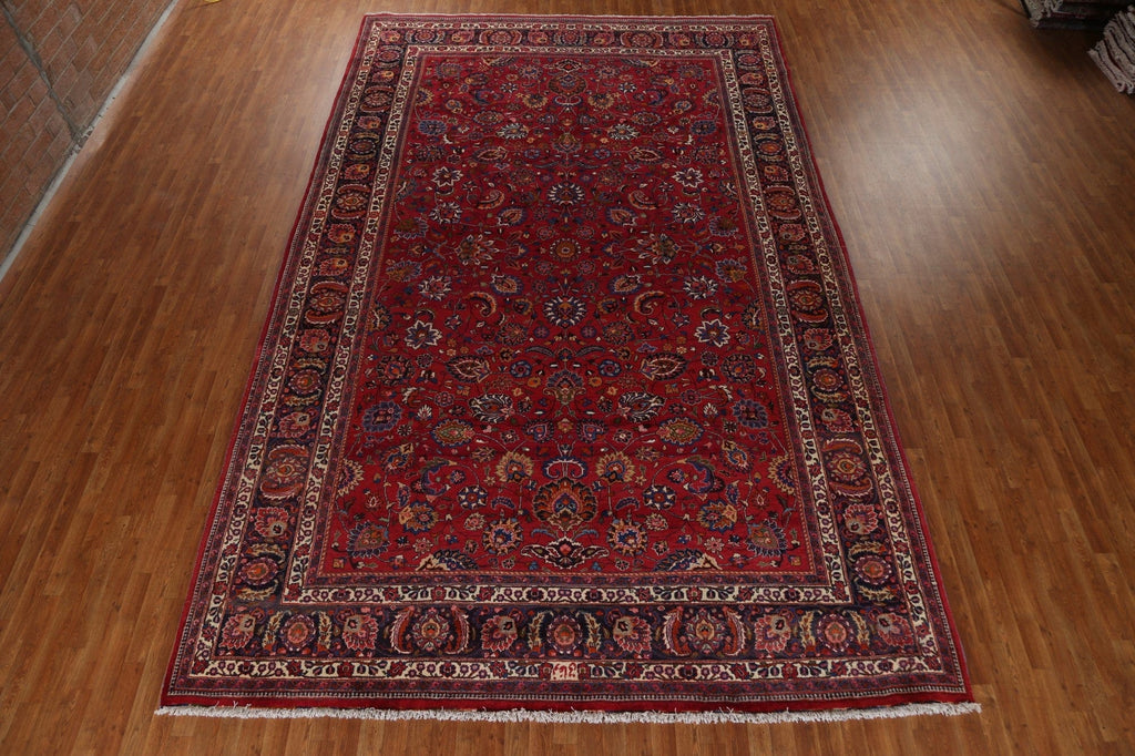 Palace Size Vegetable Dye Mashad Persian Rug 10x16