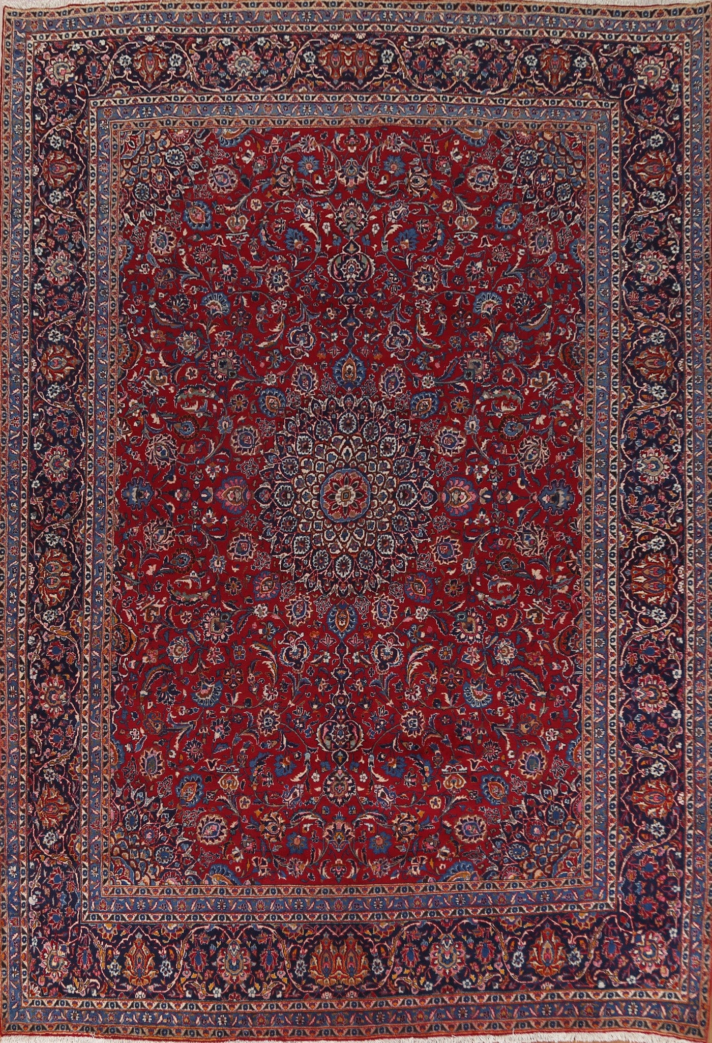 Traditional Red Kashmar Persian Area Rug 10x13