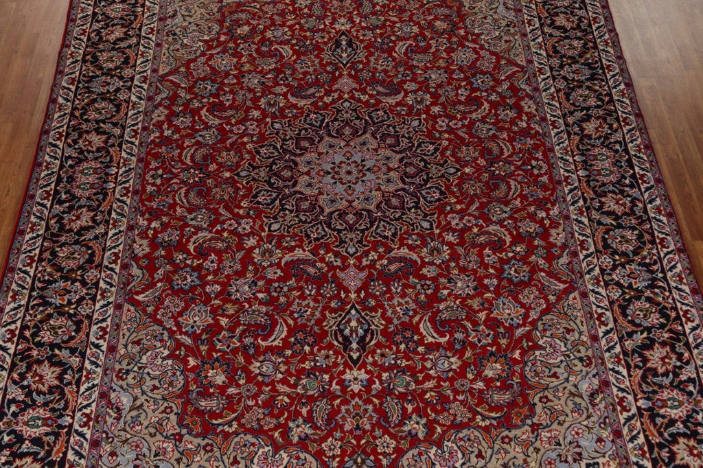 Vintage Red Wool Najafabad Persian Area Rug 10x13