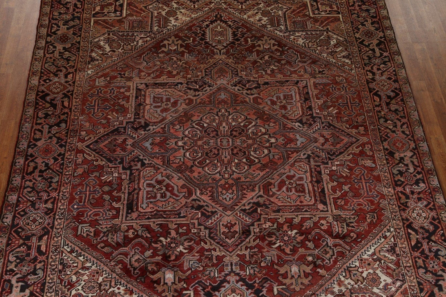 Geometric Red Heriz Persian Area Rug 8x11