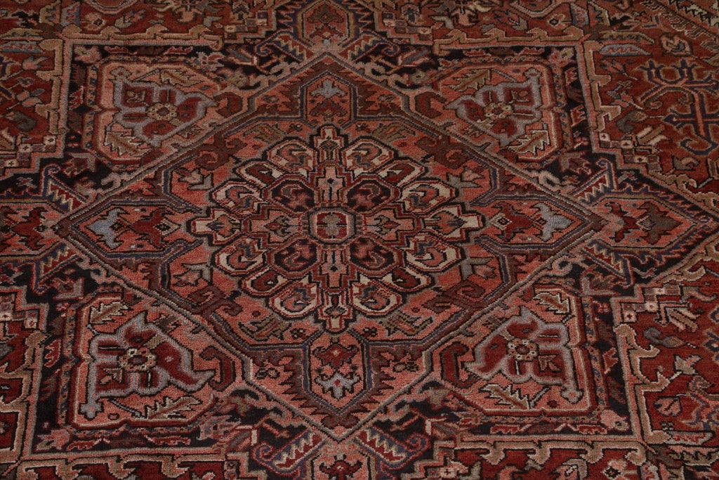 Geometric Red Heriz Persian Area Rug 8x11