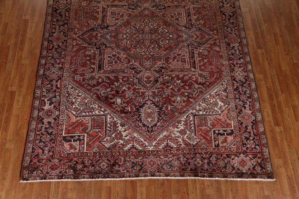 Geometric Red Heriz Persian Area Rug 8x11