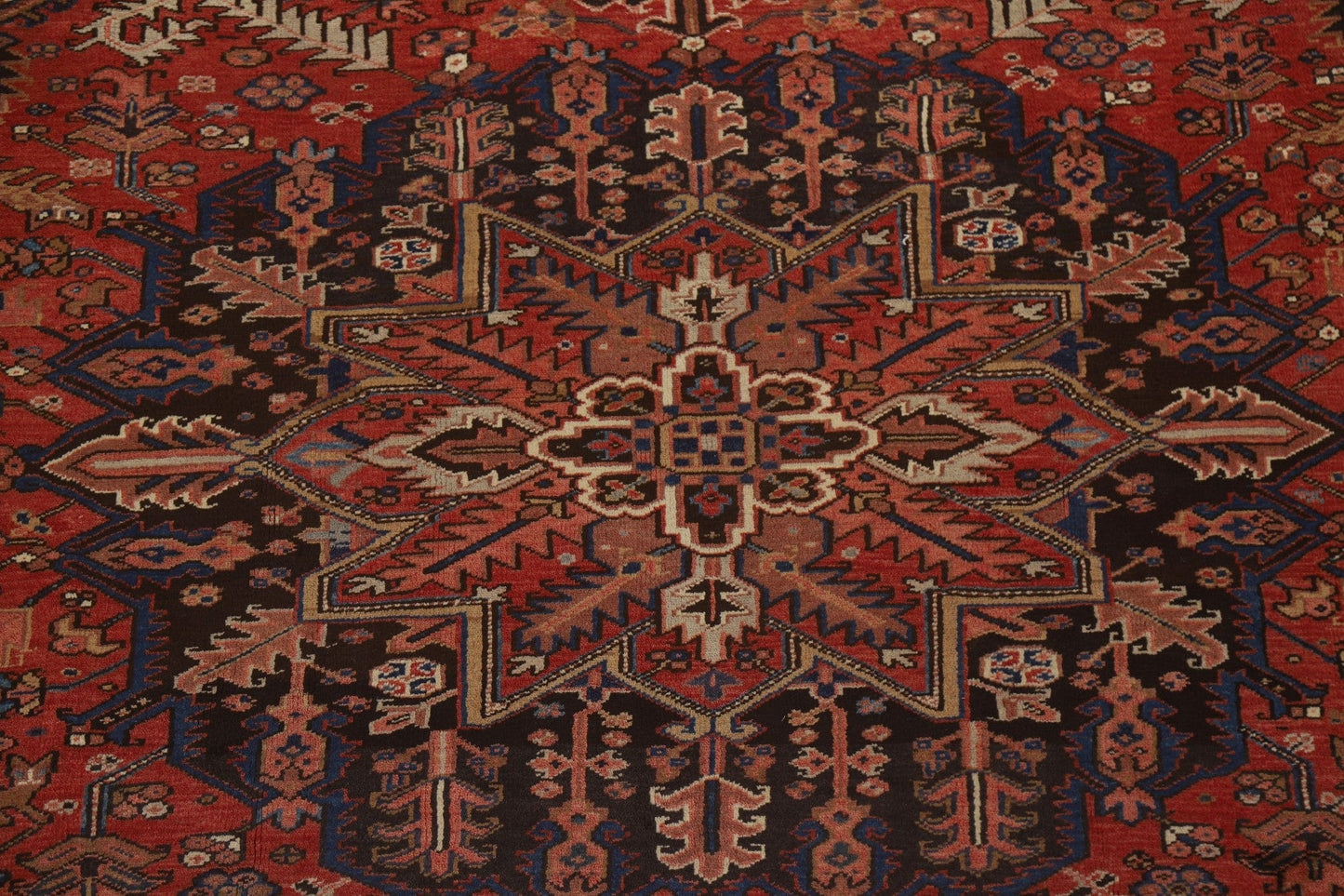 Vegetable Dye Red Heriz Persian Area Rug 8x11