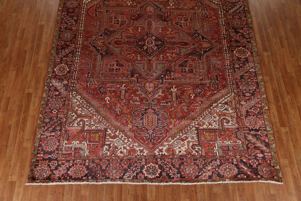 Vintage Wool Heriz Persian Area Rug 9x12