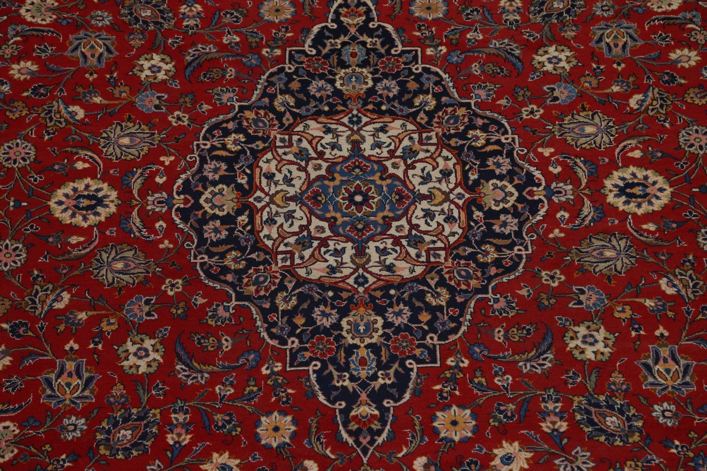 Vegetable Dye Wool Kashan Persian Area Rug 9x13