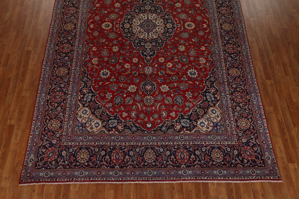 Vegetable Dye Wool Kashan Persian Area Rug 9x13