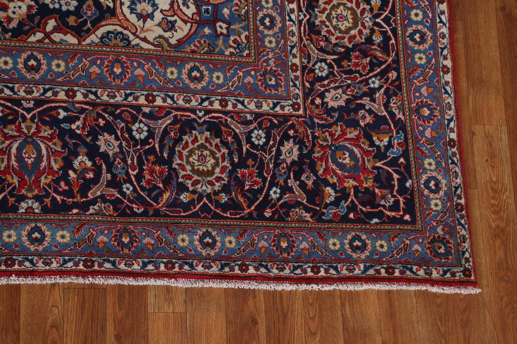 Vegetable Dye Wool Kashan Persian Area Rug 9x13