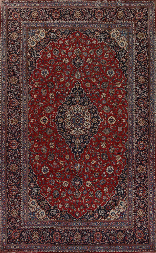 Vegetable Dye Wool Kashan Persian Area Rug 9x13