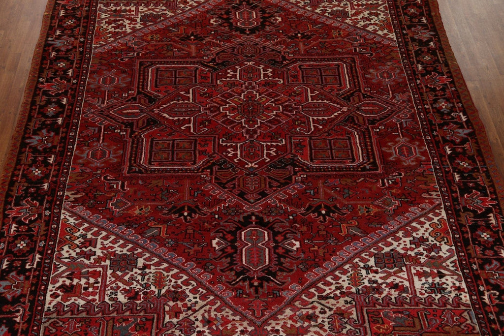 Geometric Wool Heriz Persian Area Rug 10x13