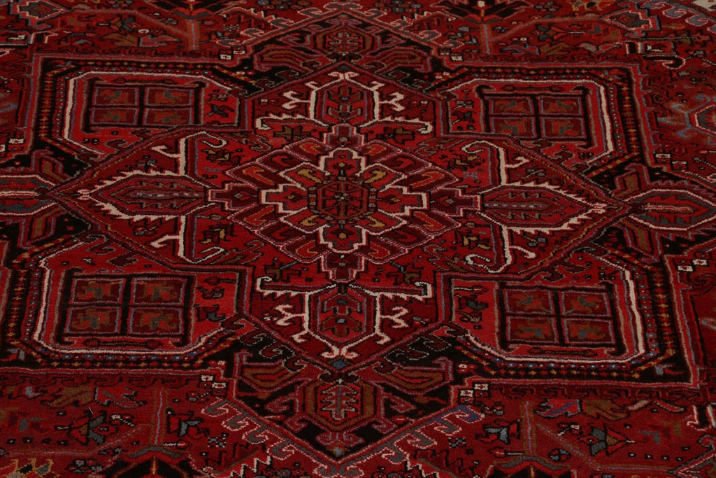 Geometric Wool Heriz Persian Area Rug 10x13