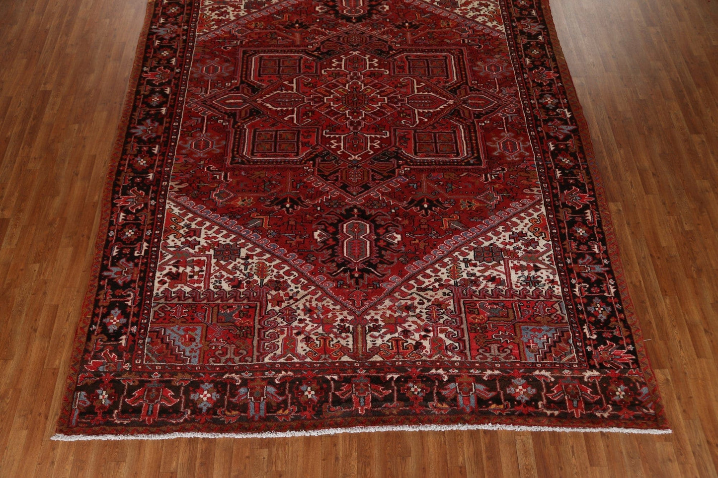 Geometric Wool Heriz Persian Area Rug 10x13