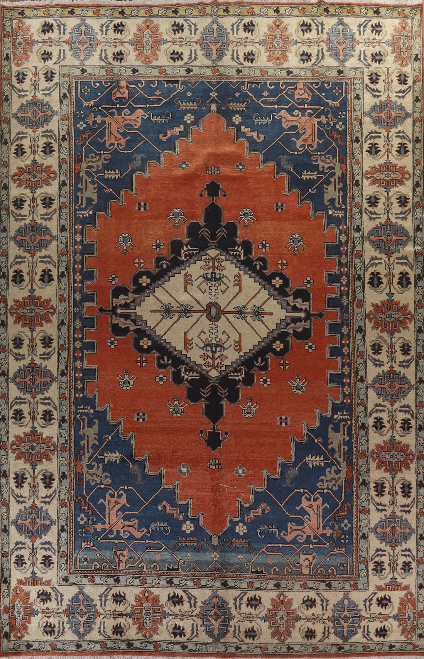 Vegetable Dye Heriz Serapi Large Persian Rug 12x16