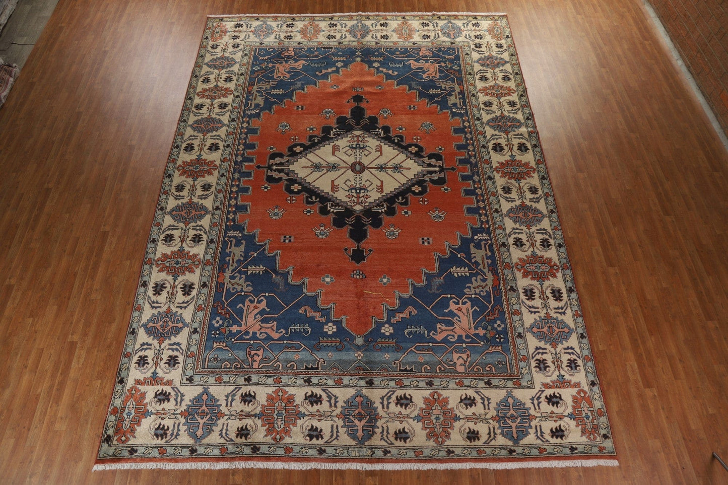 Vegetable Dye Heriz Serapi Large Persian Rug 12x16