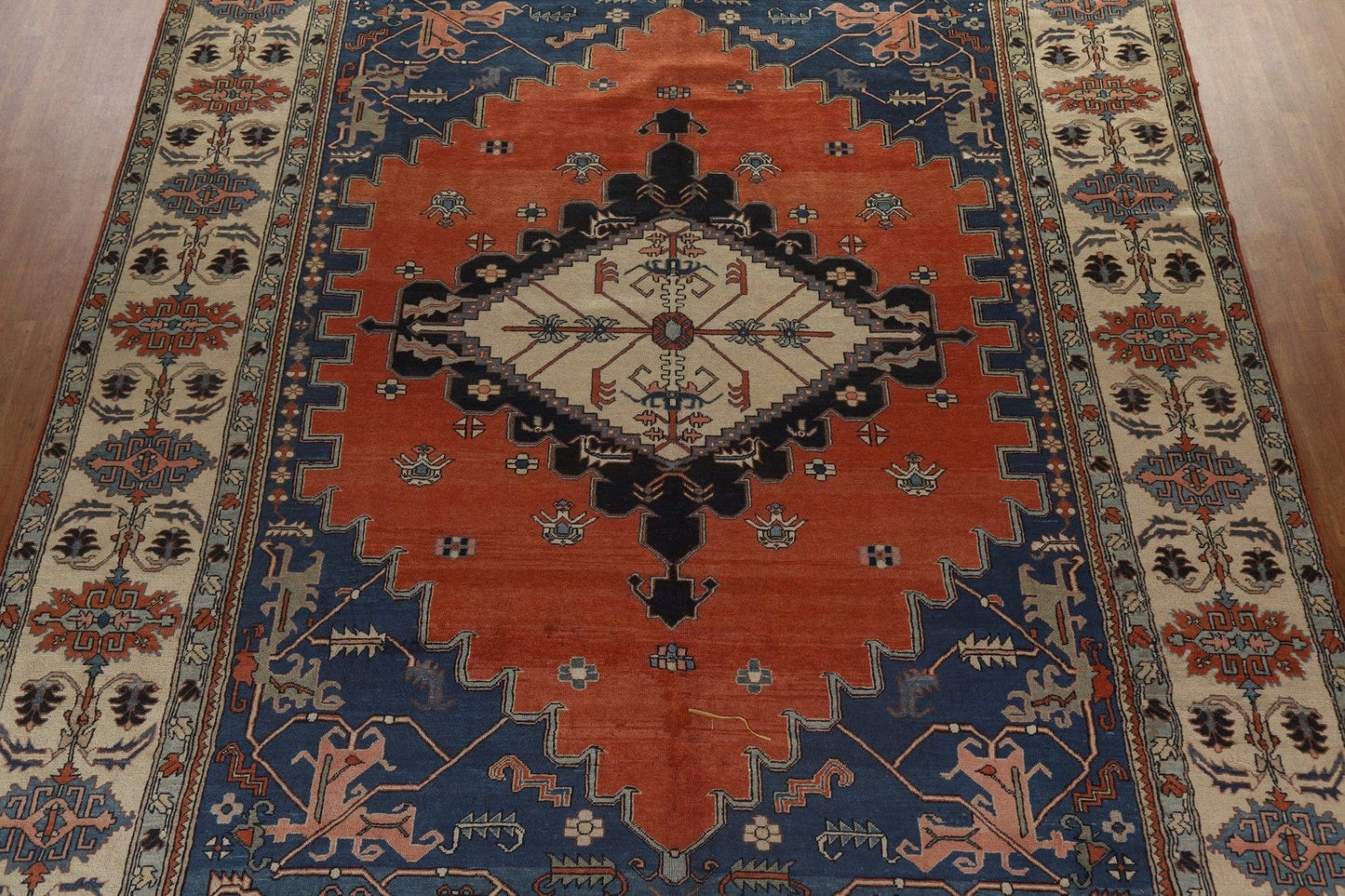 Vegetable Dye Heriz Serapi Large Persian Rug 12x16