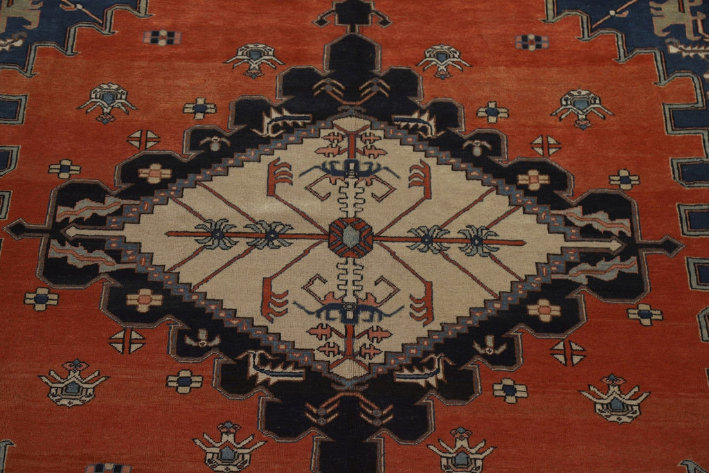 Vegetable Dye Heriz Serapi Large Persian Rug 12x16