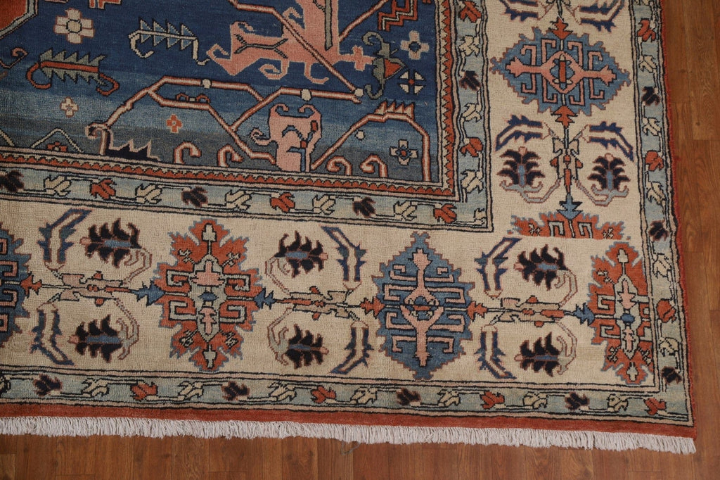 Vegetable Dye Heriz Serapi Large Persian Rug 12x16