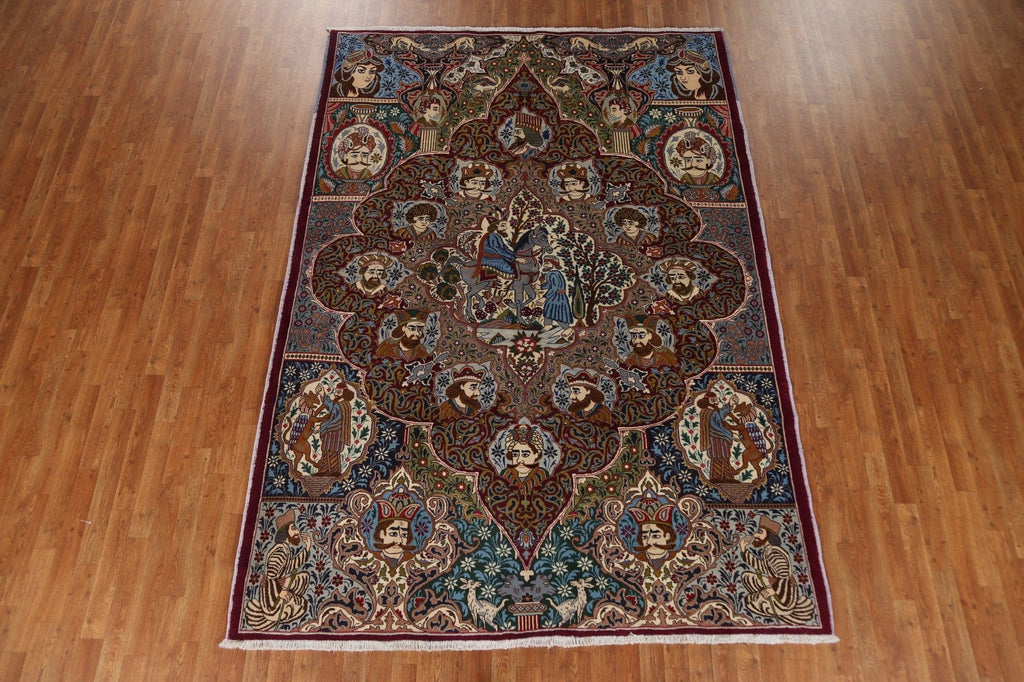 Animal Pictorial Kashmar Persian Area Rug 7x10