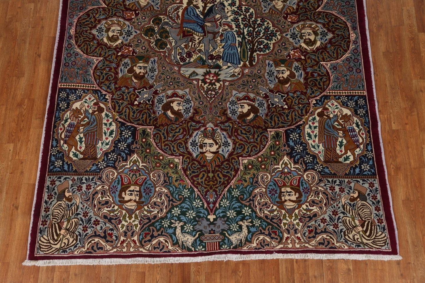 Animal Pictorial Kashmar Persian Area Rug 7x10