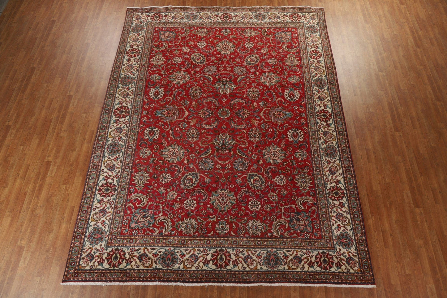 All-Over Floral Tabriz Persian Area Rug 10x14