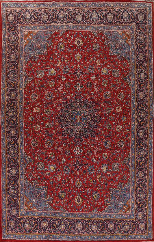 Red Floral Sarouk Persian Area Rug 10x13