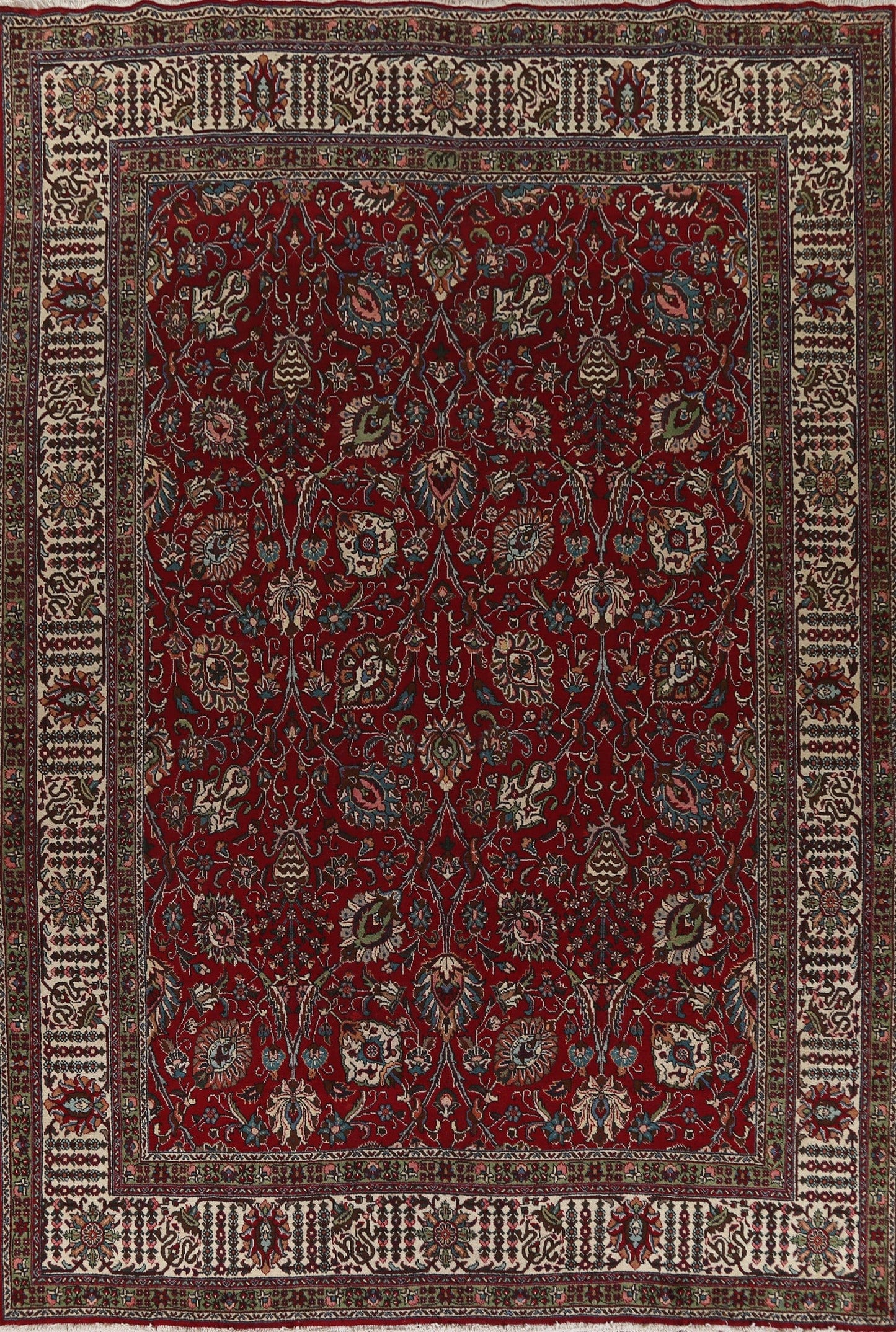 All-Over Floral Tabriz Persian Area Rug 10x13