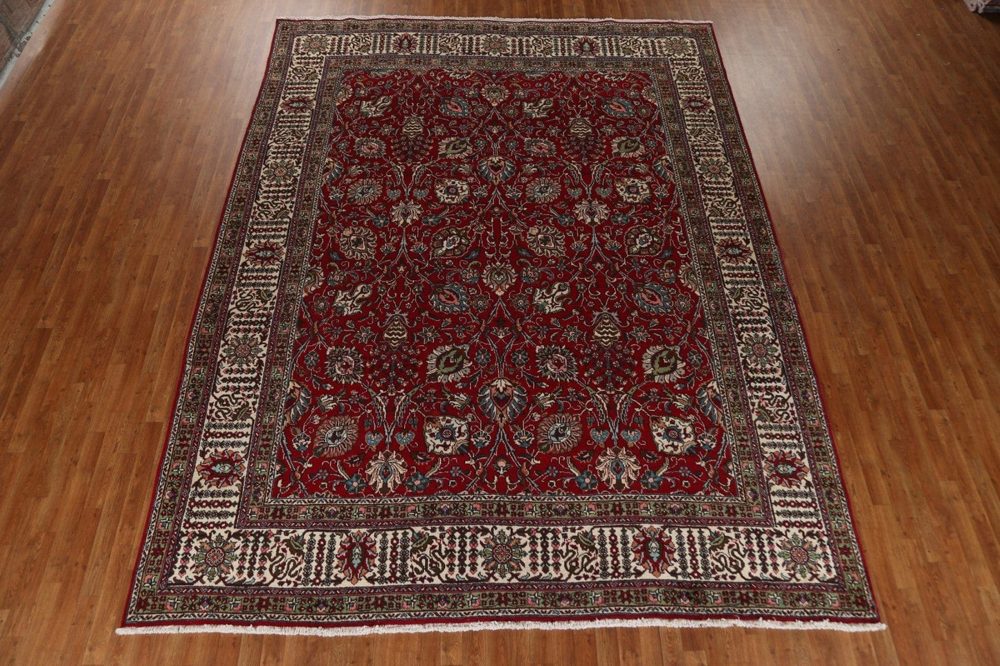 All-Over Floral Tabriz Persian Area Rug 10x13