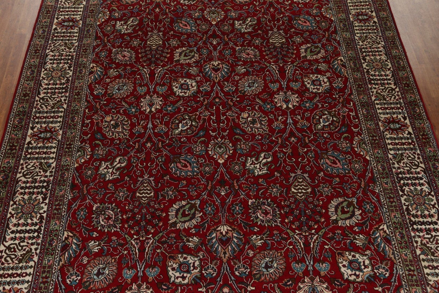 All-Over Floral Tabriz Persian Area Rug 10x13