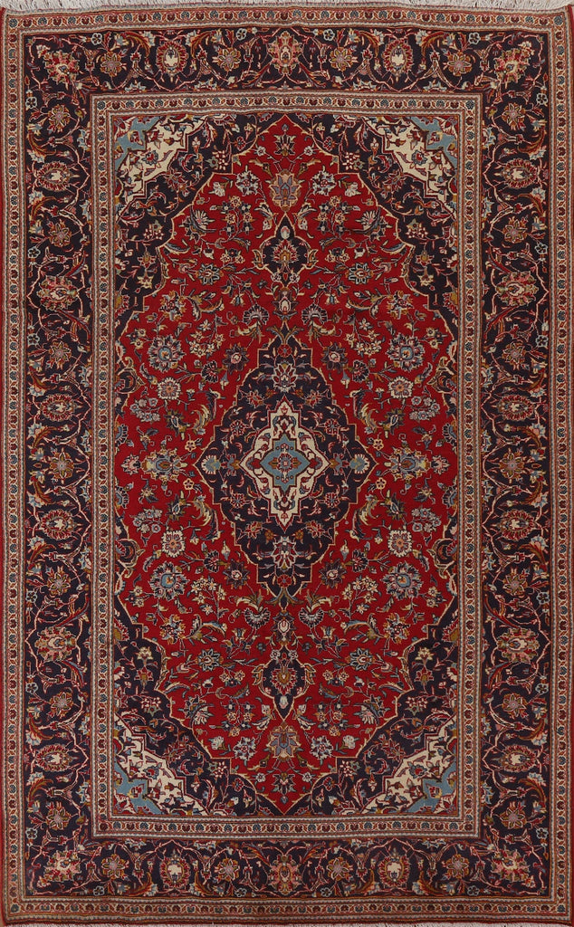 Handmade Wool Kashan Persian Area Rug 6x10