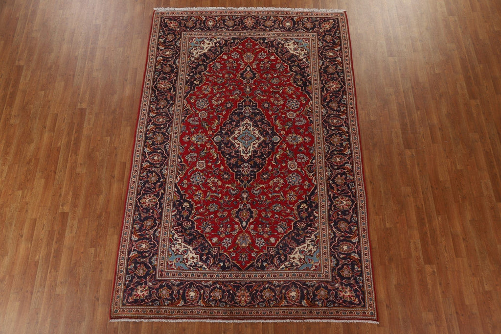 Handmade Wool Kashan Persian Area Rug 6x10