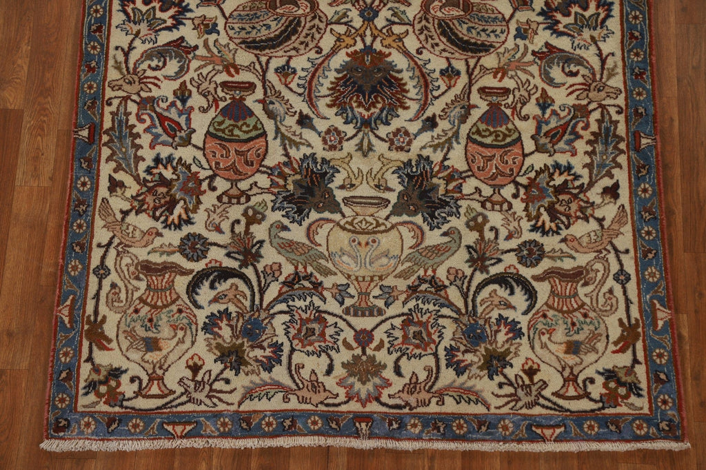 Pictorial Floral Kashmar Persian Area Rug 5x8