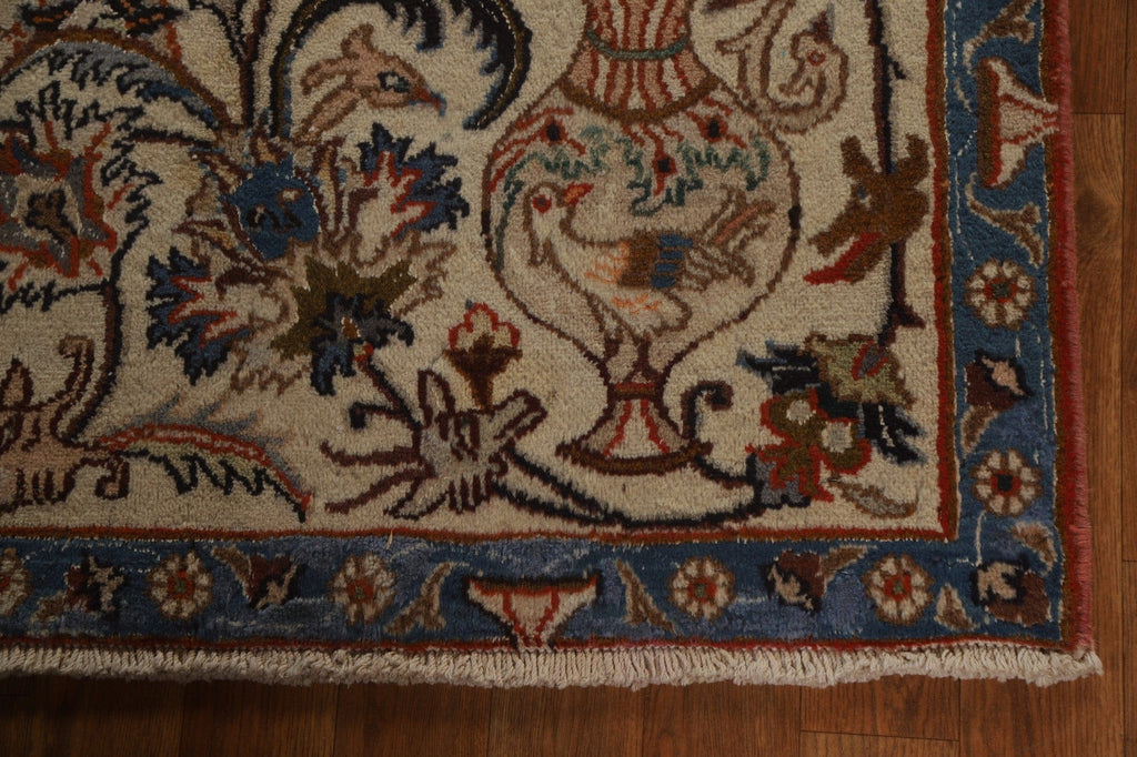 Pictorial Floral Kashmar Persian Area Rug 5x8