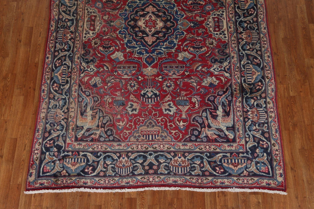 Floral Red Kashmar Persian Area Rug 6x9