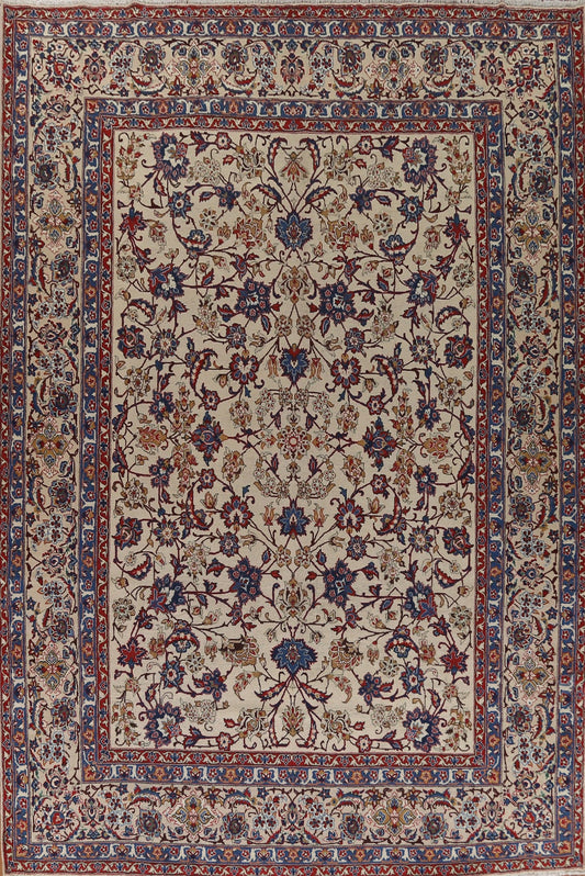 All-Over Floral Isfahan Persian Area Rug 10x13