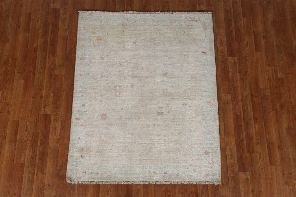 Vegetable Dye Art Deco Oriental Area Rug 4x5