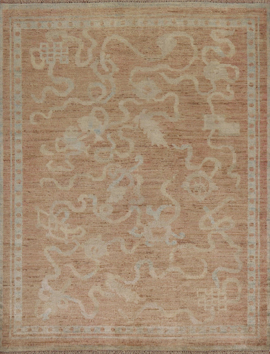 Vegetable Dye Art Deco Oriental Area Rug 4x5