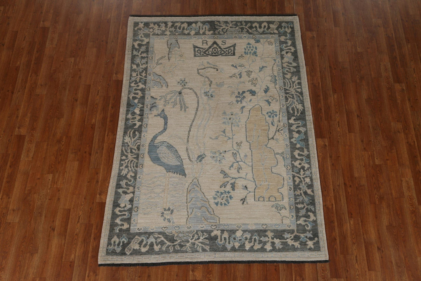 Vegetable Dye Art Deco Oriental Area Rug 5x7