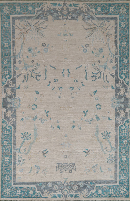 Vegetable Dye Art Deco Oriental Area Rug 5x7