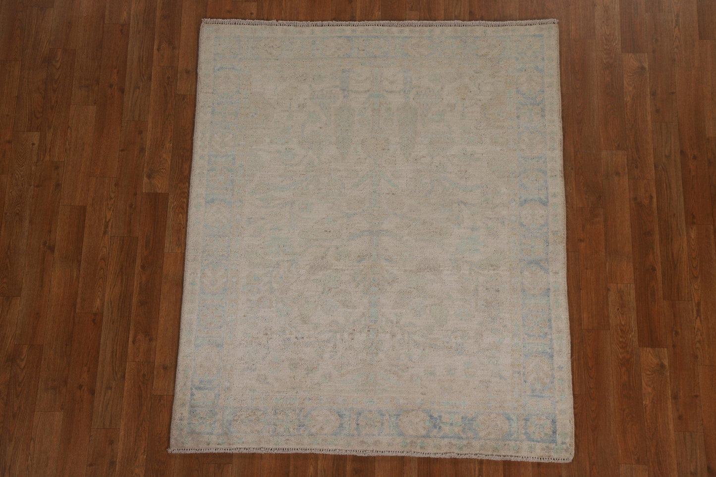 Vegetable Dye Art Deco Oriental Area Rug 4x5