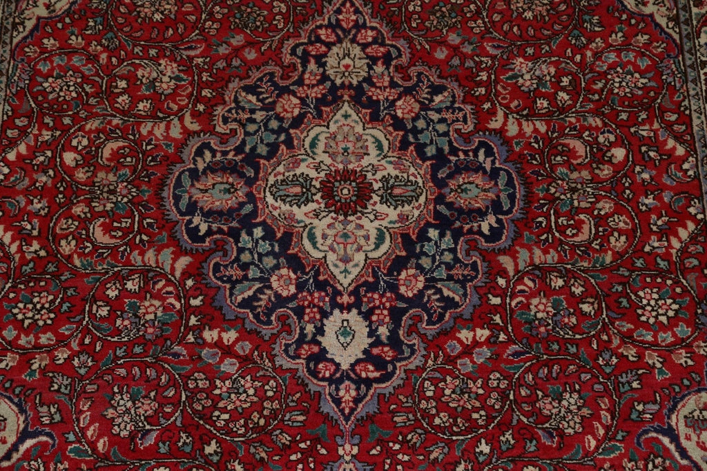 Red Floral Tabriz Persian Area Rug 8x11