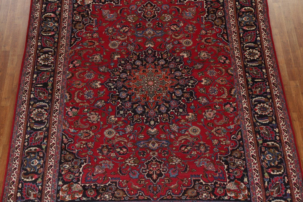 Handmade Wool Mashad Persian Area Rug 9x11