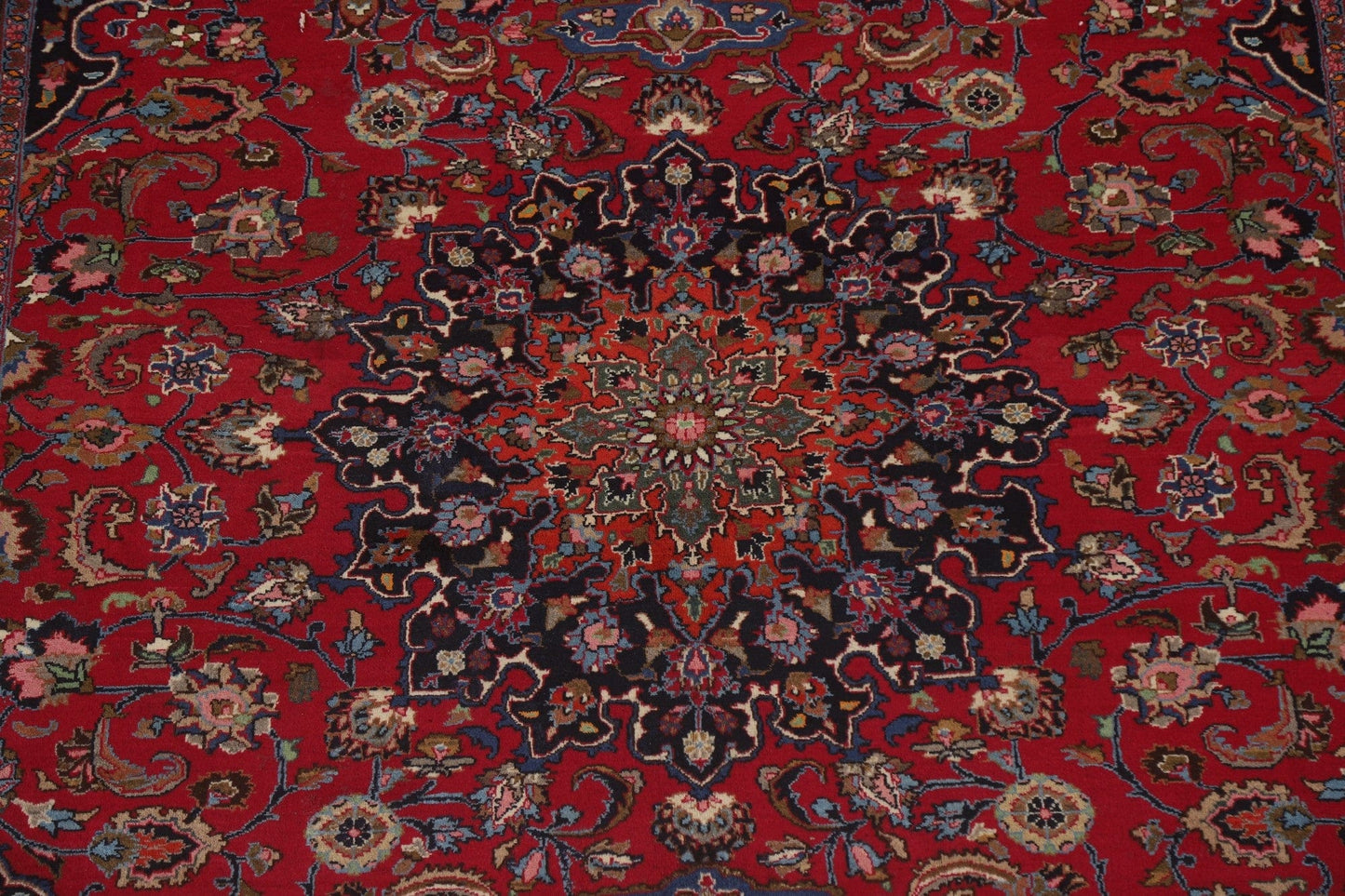 Handmade Wool Mashad Persian Area Rug 9x11